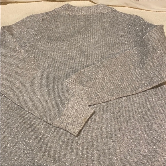 Crewcuts size 6-7 sparkle silver sweater - Picture 4 of 4